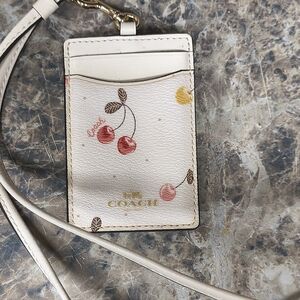 Coach Cherry Print Card Holder